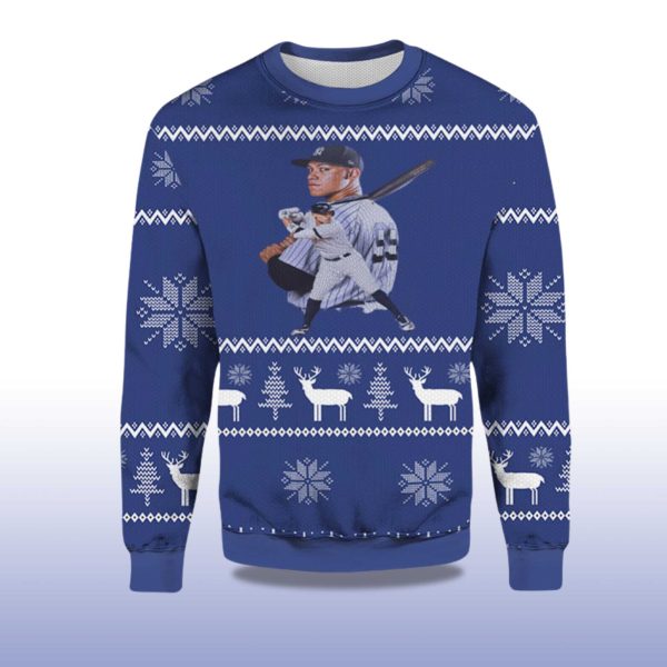 2025 Aaron Judge Basketball Yankees Ugly Christmas Sweater 2