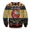 2025 Aint No Laws When You Drink Bacardi With Claus Christmas Ugly Sweater 1