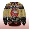 2025 Aint No Laws When You Drink Bacardi With Claus Christmas Ugly Sweater 2