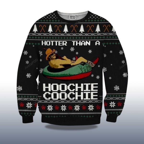2025 Alan Jackson Hotter Than A Hoochie Hoochie Christmas Ugly Sweater 2