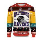 2025 Baltimore Ravens EST 1996 Ugly Christmas Sweater
