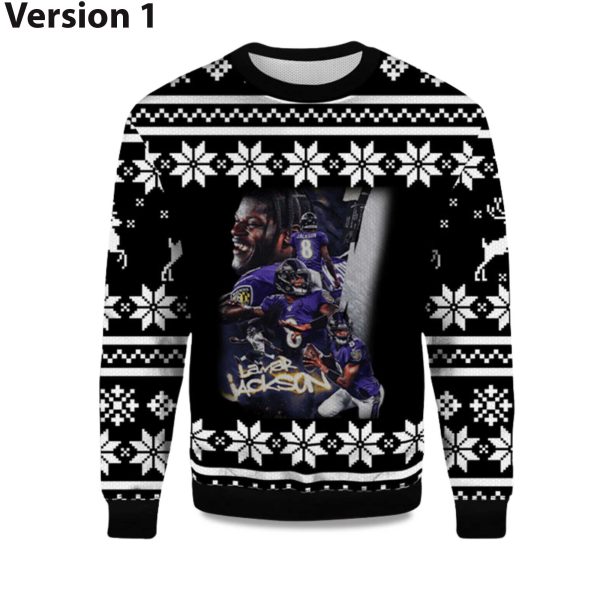 2025 Baltimore Ravens Lamar Jackson Ugly Sweater 1