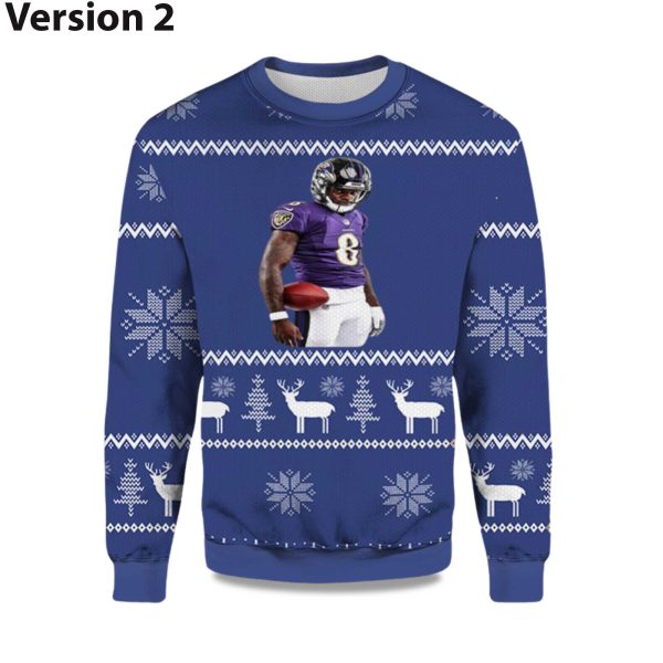 2025 Baltimore Ravens Lamar Jackson Ugly Sweater 2