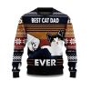 2025 Best Cat Dad Ever Funny Ugly Christmas Sweater 1