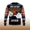 2025 Best Cat Dad Ever Funny Ugly Christmas Sweater 2