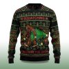 2025 Bigfoot Squatching Through The Snow Ugly Christmas Sweater 2