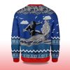 2025 Bigfoot Surfing Christmas Ugly Sweater 2