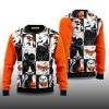 2025 Black Cat Ghost Holiday Halloween Ugly Sweater 2