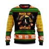 2025 Black Cat Mask up Witches Ugly Christmas Sweater 1