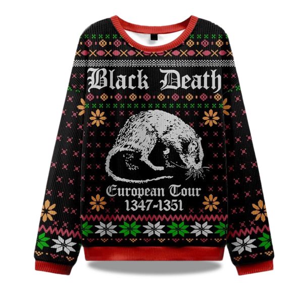 2025 Black Death Ugly Christmas Sweater 1