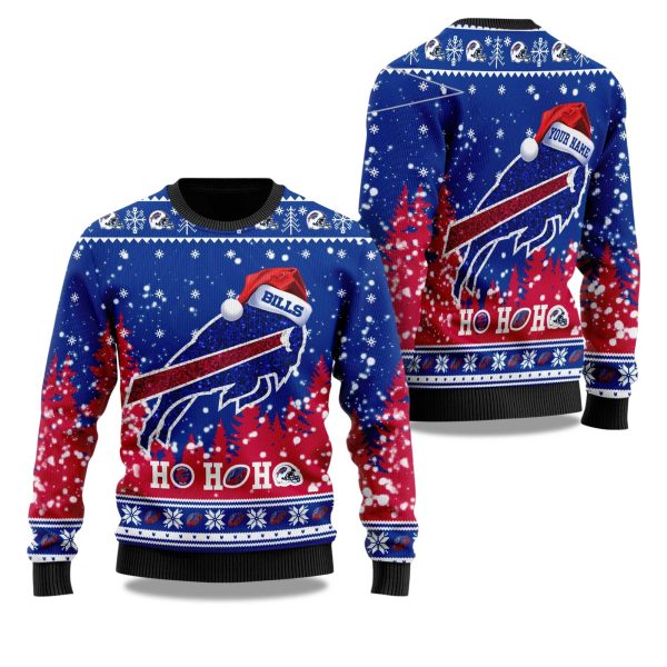 2025 Buffalo Bills Santa Christmas Ugly Sweater 1