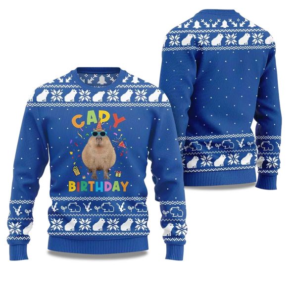 2025 Capy Birthday Ugly Christmas Sweater 1