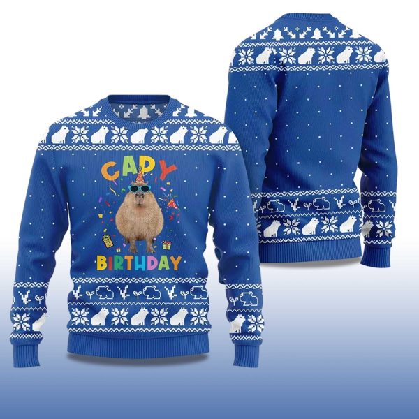 2025 Capy Birthday Ugly Christmas Sweater 2