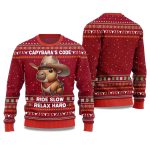 2025 Capybara's Code Ride Slow Relax Hard Ugly Christmas Sweater