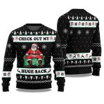 2025 Check Out My Huge Sack Santa Humor Ugly Christmas Sweater