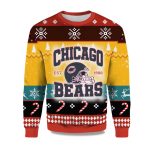 2025 Chicago Bears EST 1920 Ugly Christmas Sweater
