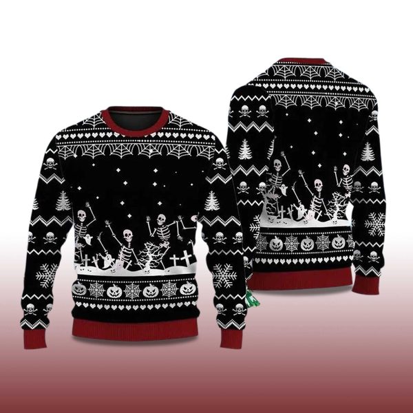 2025 Christmas Skull Ugly Sweater 2