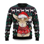 2025 Cute Goat Santa Christmas Ugly Sweater