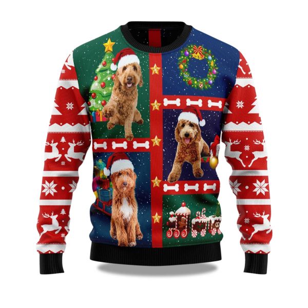 2025 Cute Goldendoodle Christmas Ugly Sweater 1