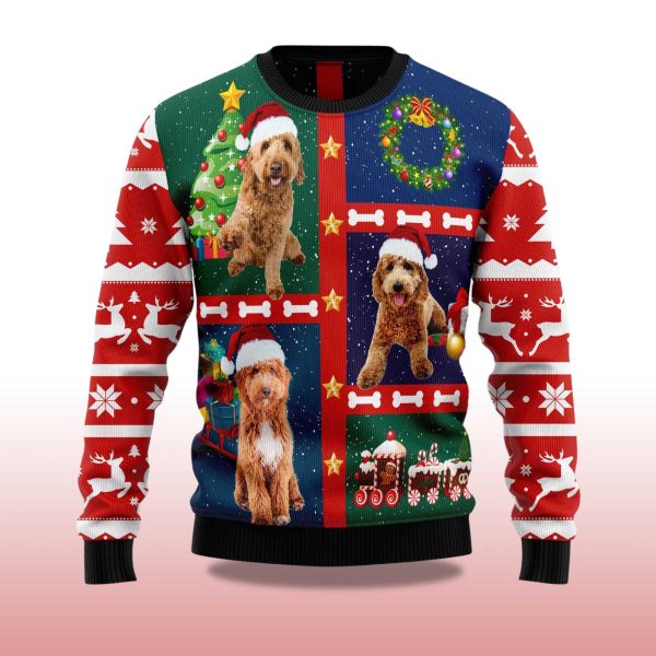 2025 Cute Goldendoodle Christmas Ugly Sweater 2