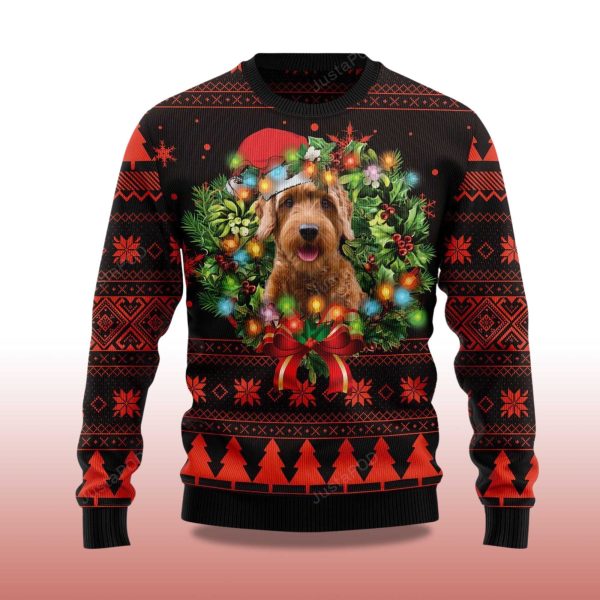 2025 Cute Goldendoodle Dog Christmas Ugly Sweater 2