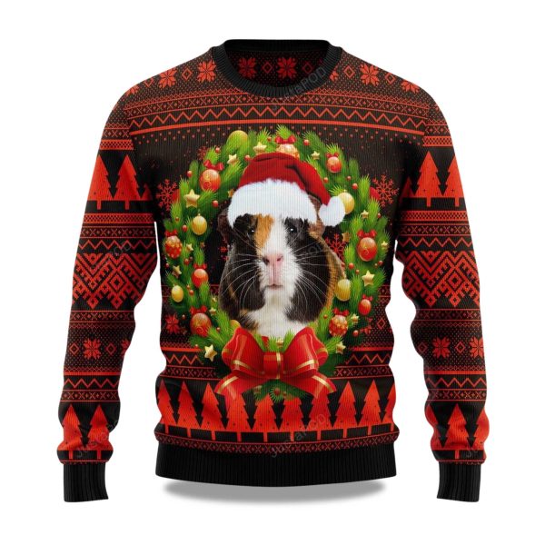 2025 Cute Guinea Pig Christmas Ugly Sweater 1