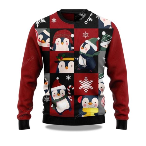 2025 Cute Penguin Christmas Ugly Sweater 1