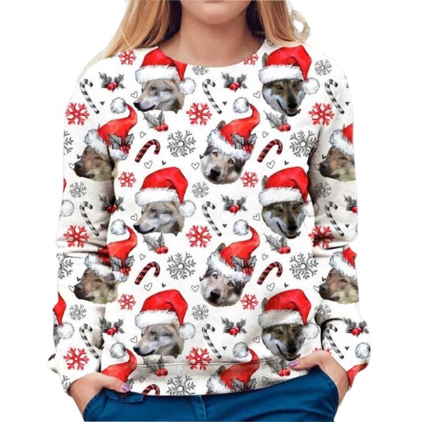 2025 Czechoslovakian Wolfdog Christmas Ugly Sweater 1