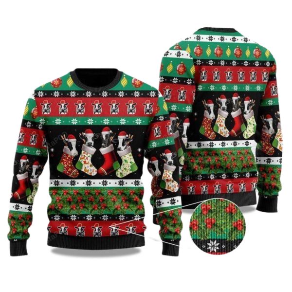 2025 Dairy Cow Christmas Ugly Sweater 1