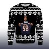 2025 Darnell Wright Chicago Bears Ugly Christmas Sweater 2