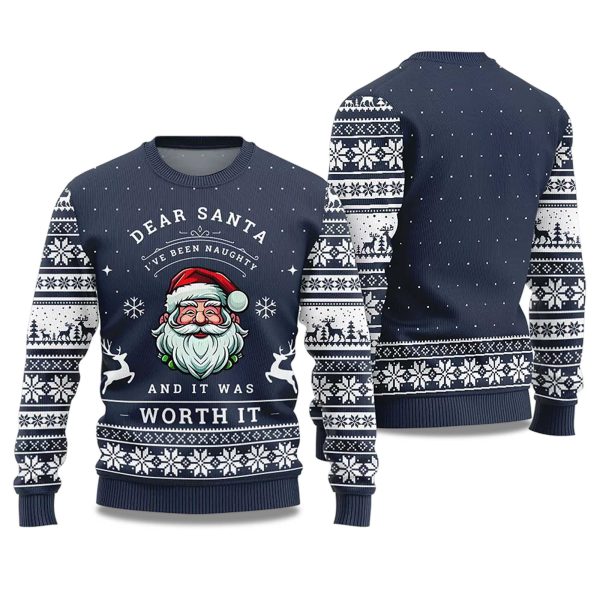 2025 Dear Santa Ive Been Naughty Ugly Christmas Sweater 1