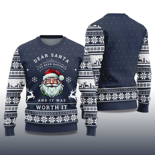 2025 Dear Santa Ive Been Naughty Ugly Christmas Sweater 2