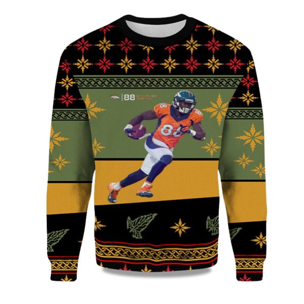 2025 Demaryius Thomas Denver Broncos Ugly Christmas Sweater 1