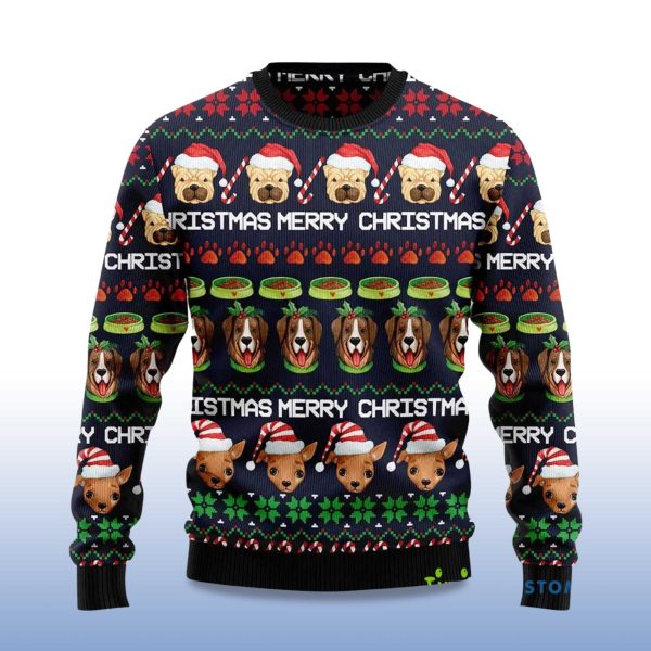 2025 Dog Cute Ugly Christmas Sweater 2