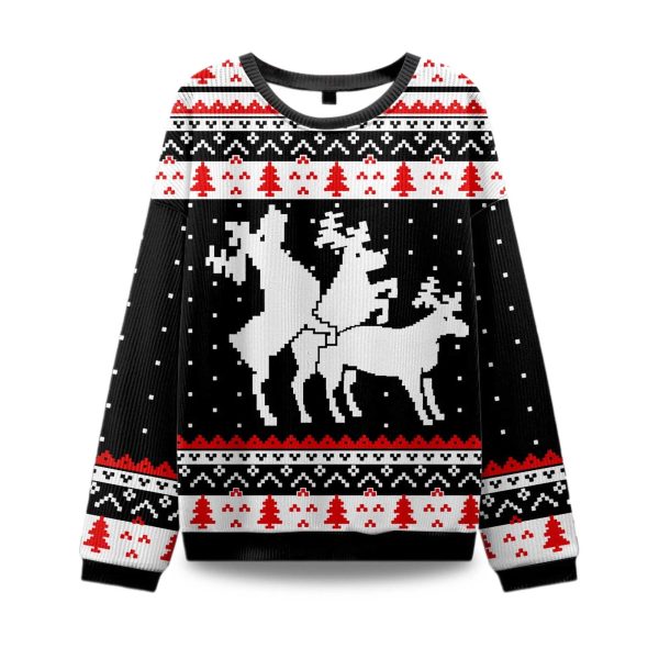 2025 Fck Elk Ugly Christmas Sweater 1