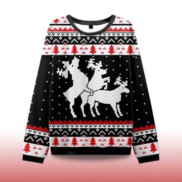 2025 Fck Elk Ugly Christmas Sweater 2