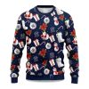 2025 Festive Yankees Christmas Santa And Ornaments Ugly Sweater 1