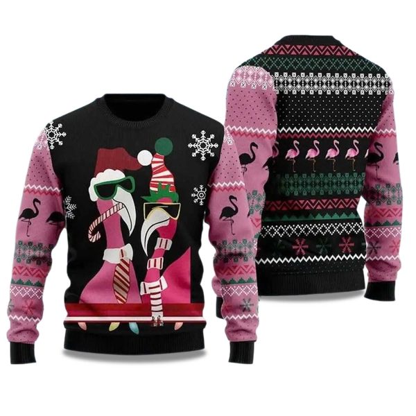 2025 Flamingo Ugly Christmas Sweater 1