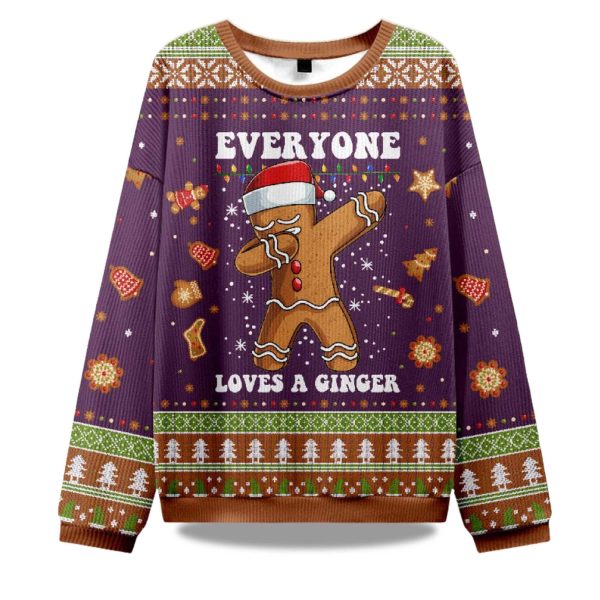 2025 Gingerbread Dabbing Dance Ugly Christmas Sweater 1