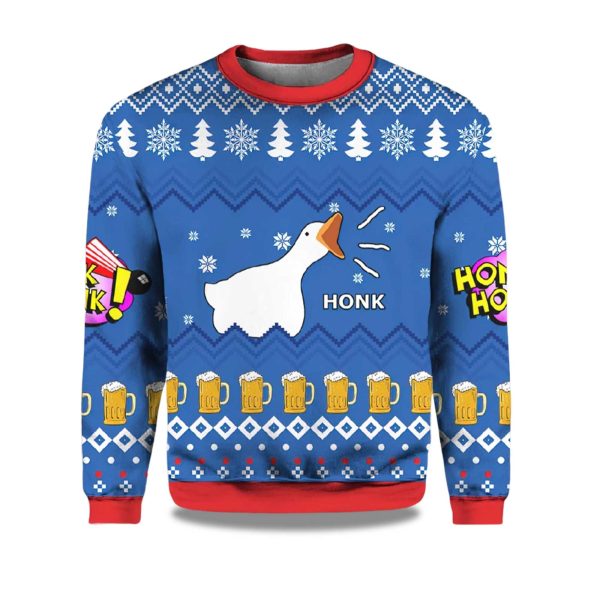 2025 Goose Honk Ugly Christmas Sweater 1