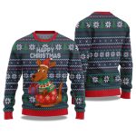 2025 Happy Christmas Kangaroo Ugly Christmas Sweater