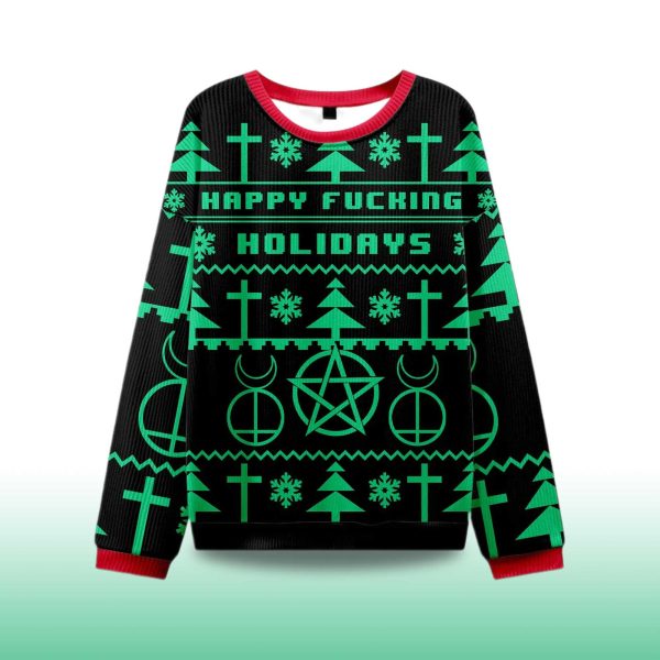 2025 Happy Fucking Holidays Ugly Christmas Sweater 2