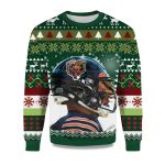 2025 Helmet Chicago Bears Ugly Christmas Sweater