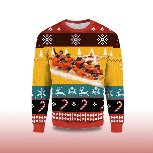 2025 Houston Astros World Series Bound Team Ugly Christmas Sweater 2