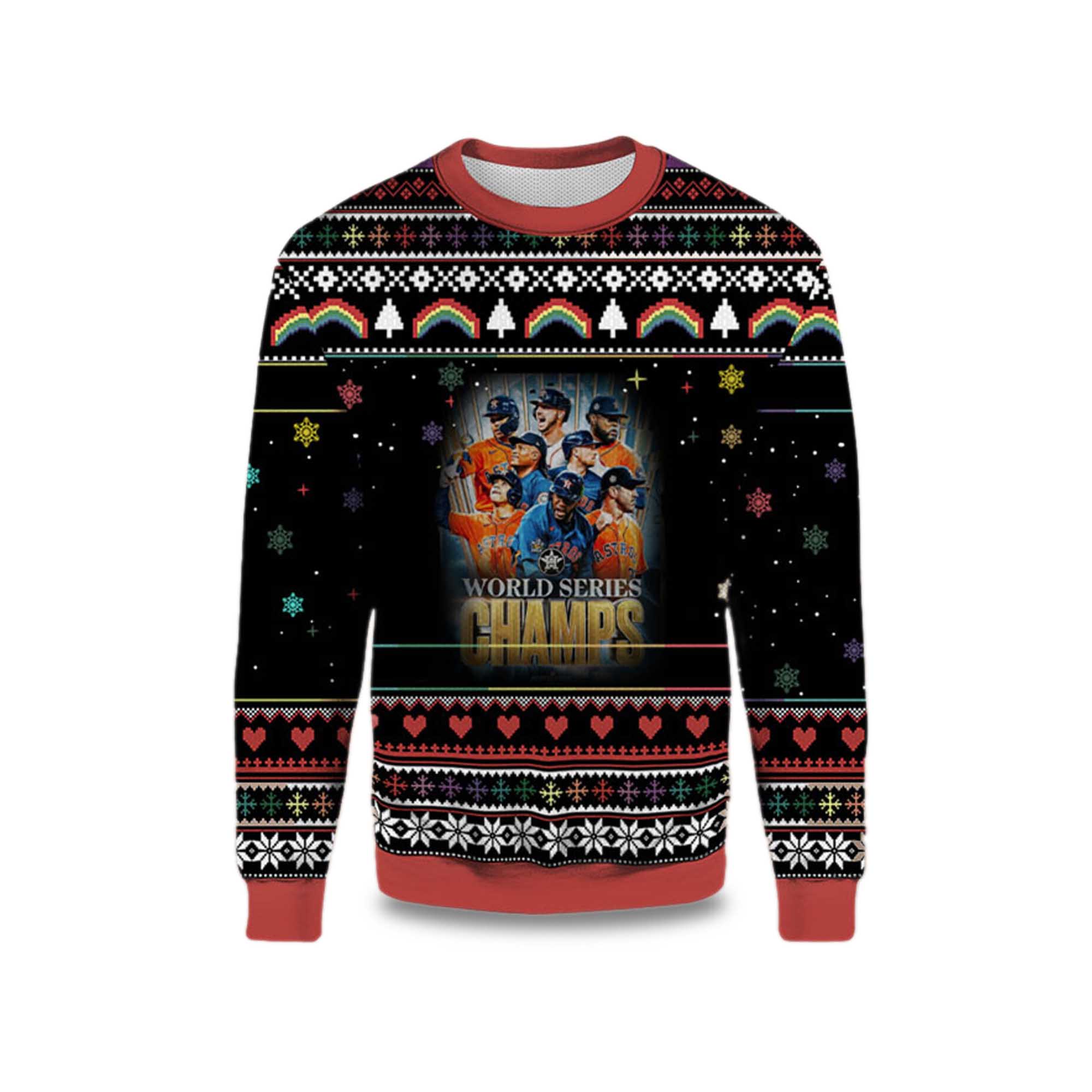 2025 Houston Astros World Series Champs Ugly Christmas Sweater 