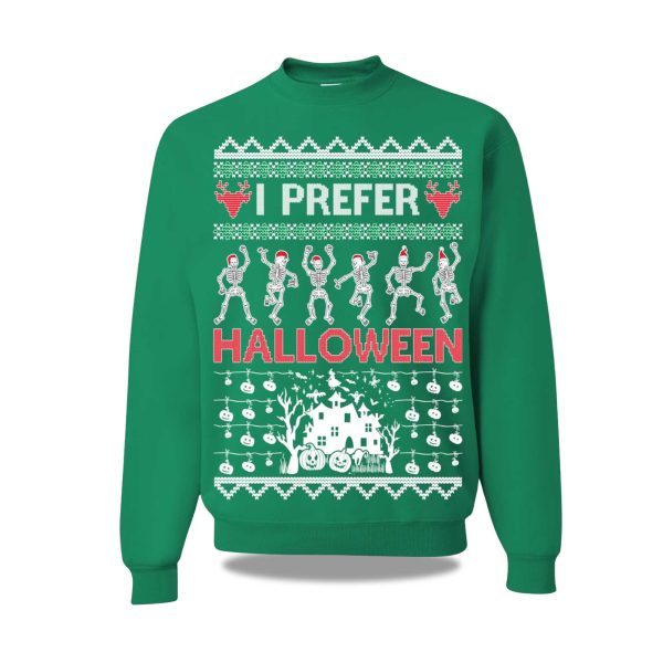 2025 I Prefer Halloween Skeleton Dance Ugly Sweater Christmas 2