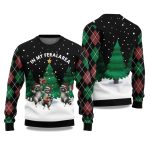 2025 In My FeralArea Raccoon Christmas Ugly Sweater