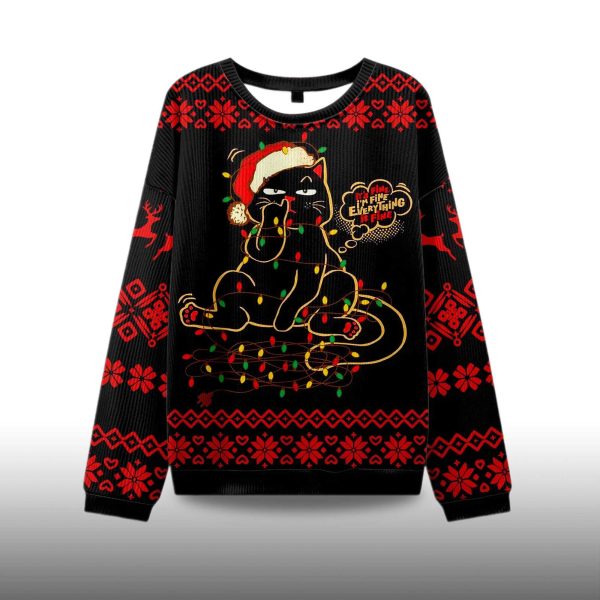 2025 It's Fine I'm Fine EveryThing Is Fine Ugly Christmas Sweater
