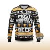 2025 Its The Most Wonderful Time For A Beer Ugly Christmas Sweater 2