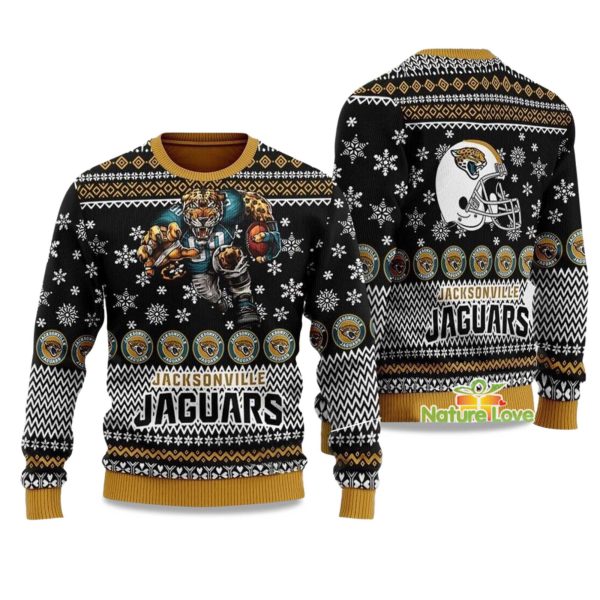 2025 Jacksonville Jaguar Football Ugly Christmas Sweater 1